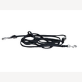 Black dog leash, 5 meters, four-way adjustable, with two stainless steel snap hooks