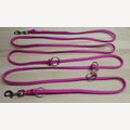 Pink dog leash, 4 meters, four-way adjustable