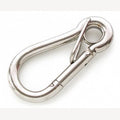Karabijnhaak RVS 100 mm met ring en veer