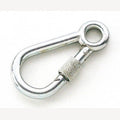 Galvanized carabiner 100mm with screw closure and fixed eye