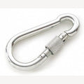 Carabiner 100 mm galvanized with screw closure