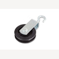 Pulley pointed hook 75 mm galvanized