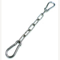Kettingverlenging rvs 10 cm 4 mm dik met 2 rvs karabijnhaken