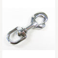 Musketonhaak chroom ovaal wervel 13 mm