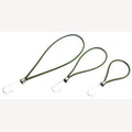 Tension rubber 4mm olive green with 1 stainless steel hook