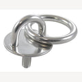 Oogplaat rond met schroefdraad en ring RVS 304