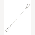 Suspension cable 1 mm stainless steel 25 cm with 2 stainless steel carabiners