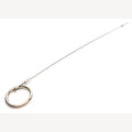 Ophangkabeltje 1 mm rvs - met 2 lussen en ronde ring