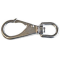 RVS musketonhaak 94 mm draaiend oog