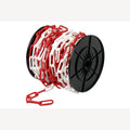 Signaalketting 6 mm rood wit kunststof 25 meter