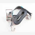 Spanband 35 mm 6 meter met rvs ratel en klemhaken