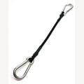 Spanrubber 70 cm met karabijnhaak rvs
