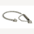 Stormketting met veer RVS