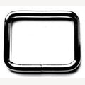Vernikkelde vierkante ringen 16x2.2 mm 25 stuks