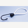 Spanrubber 8mm wit met 1 metalen haak