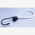 Spanrubber 8mm wit met 1 metalen haak