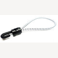 Spanrubber 5mm wit-zwart met 1 kunststof haak