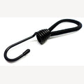 Spanrubber 8mm zwart met 1 metalen haak