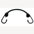 Spanrubber 8mm zwart met 2 metalen haken