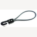 Spanrubber 5mm zwart-wit met 1 kunststof haak