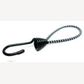 Spanrubber 5mm zwart-wit met 1 grote metalen haak