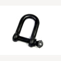 Zwarte D-sluiting 6 mm
