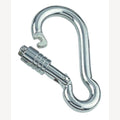 Carabiner with spring lock, A4 8x80mm, 10 pieces