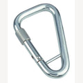 Karabijnhaak RVS asymmetrisch met schroefsluiting en stang 120 mm - 5 stuks