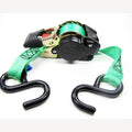 Automatische spanband groen met 2 metalen haken 25 mm - 1,8 meter