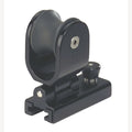 Sprenger Genua glijbaan met rol,  Aluminium voor rail 25x4mm, zwart geanodiseerd, 1 Stuk