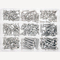 Assortimentsdoos plaatschroeven kruiskop DIN 7981 RVS A4 3,5-5,5 mm - 200 stuks