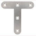 RVS Platte connector, T-vorm, blind, A4 80x18mm, 10 Stuk
