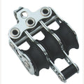 RVS Sprenger Micro XS blok met kogellagers, A2/kunststof max. 6 mm, 3 rollen, beugel, hondsvot, 1 Stuk