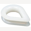 RVS Nylon vingerhoed, Nylon 10mm wit, 100 Stuk