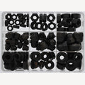 Assortimentsdoos moeren RVS A4 zwart M8-M12 - 90 stuks