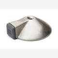 Deurstopper RVS vloermodel met zijbuffer - 85 x 26 mm