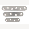 RVS Platte connector, recht, blind, A4 100x18mm, 10 Stuk