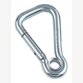 Carabiner, asymmetric with thimble, A4 8x80mm, 10 Pieces