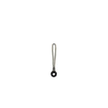 Round aluminum thimble with split loop, Alu/PE ring 5x7, 4mm HMPE loop 100mm, 2 Pieces