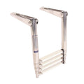 RVS Telescopische zwemtrap voor montage op platform, A4/kunststof 415-1115x305mm, 4-laags, wit, 1 Stuk