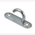 RVS Haakplaat, ovaal, A4 9 mm, 100x32 mm, 10 Stuk