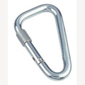 Karabijnhaak RVS asymmetrisch met schroefsluiting 120 mm - 5 stuks