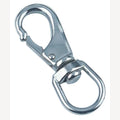 Karabijnhaak RVS met draaibaar oog 86 mm - 5 stuks