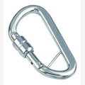Karabijnhaak RVS met veersluiting en beugel 80 mm - 10 stuks