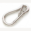 Karabijnhaak RVS met veersluiting en ring 100 mm
