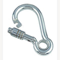 Karabijnhaak RVS met veersluiting en vingerhoed 100 mm - 5 stuks