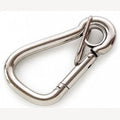 Karabijnhaak RVS peervormig met ring 100 mm - opening 14 mm