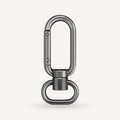 Karabijnhaak met wartel Nela 20 mm zwart nikkel - 4 stuks