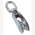 RVS katrol 25 mm met draaibare warteloog