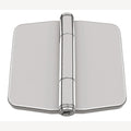 Scharnier met klikdeksel RVS A4 78x83 mm - 2 stuks